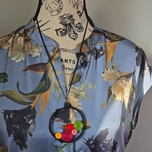 Ribbon ring necklace artist unknown, 24 inches long. And adjustable